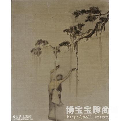 卞松 寿比南山松不老 类别: 油画