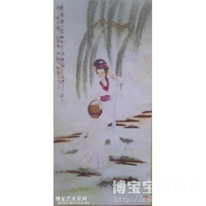 西施浣纱 仕女人物画 吴玉华作品 类别: 仕女人物画