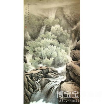 白云出岩际青霭入看无 山水画 赵克俭作品 类别: 国画山水作品