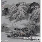 依山傍水人家 特价山水画 邓辉楚作品 类别: 国画山水作品