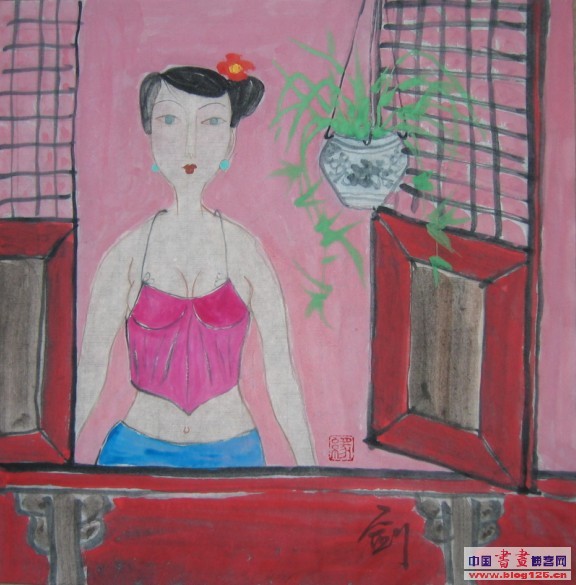 黎一剑的作品“仕女”